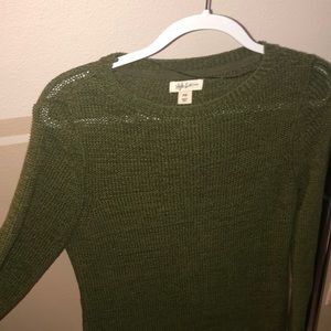 Green knit sweater